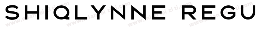 shiqlynne regular字体转换